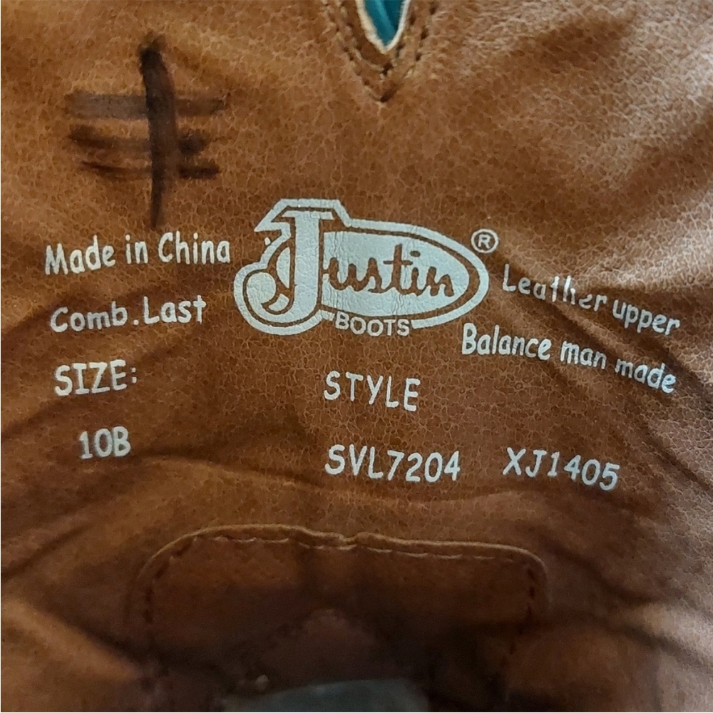 Womens 10B Justin cowboy boots cowgirl - Picture 2 of 5
